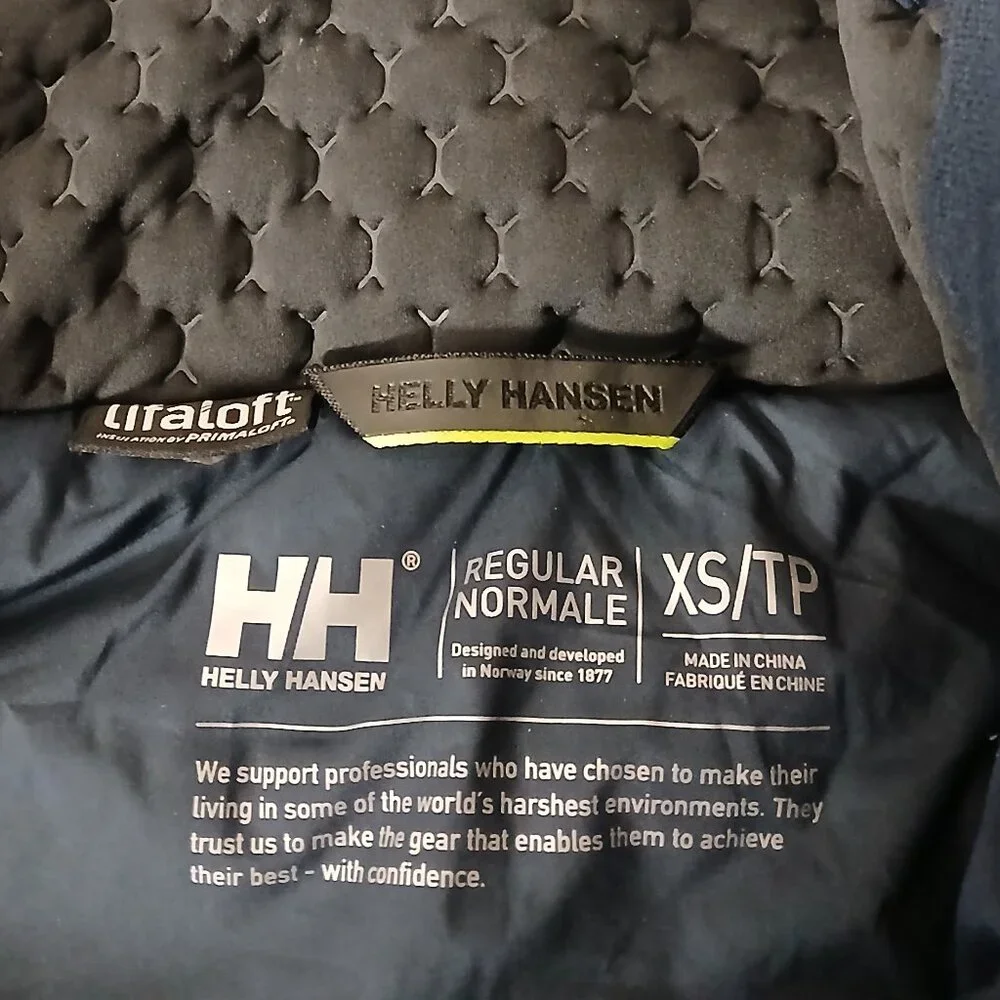 Helly Hansen XS Alphelia Lifaloft Ski Jacket Navy 65676 Waterproof Insulated - Picture 14 of 16